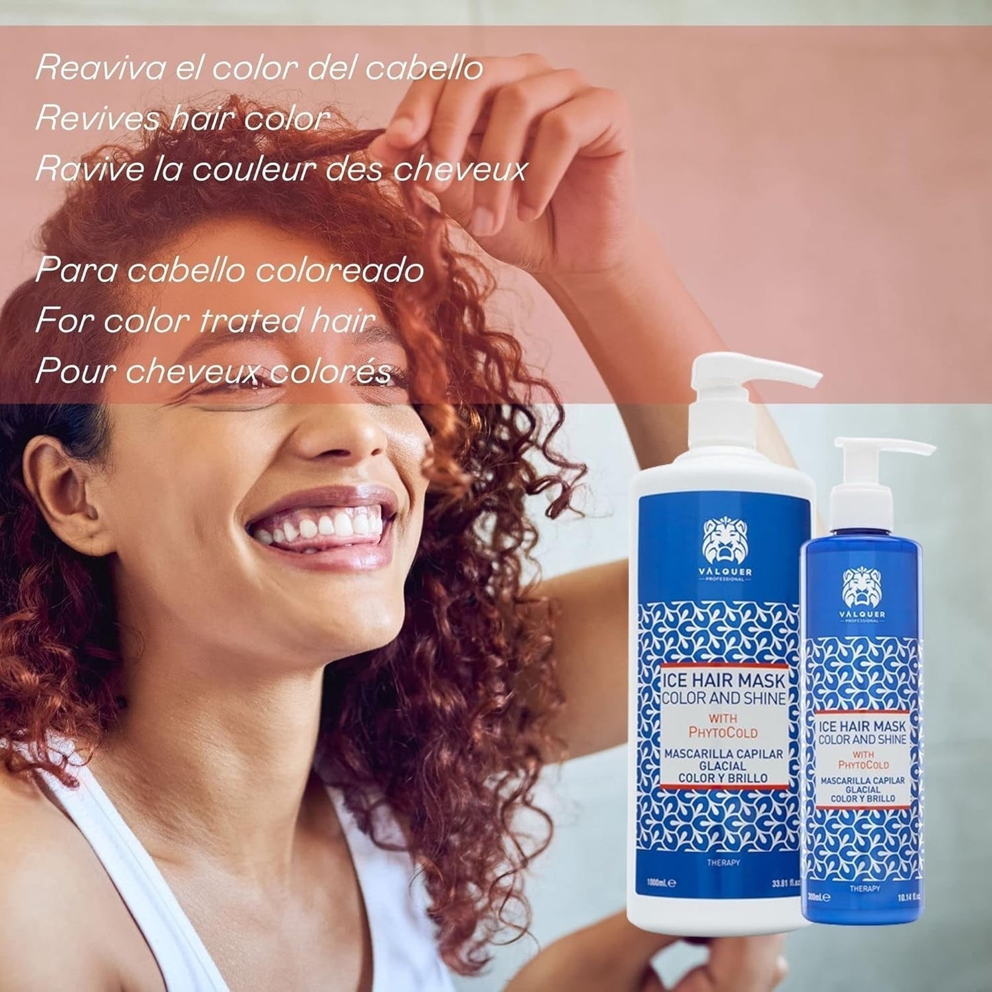 Valquer Profesional Ice Hair Mask Color y Brillo - Para cabello teñido, 1000 ml Mascarilla capilar Naty Shop