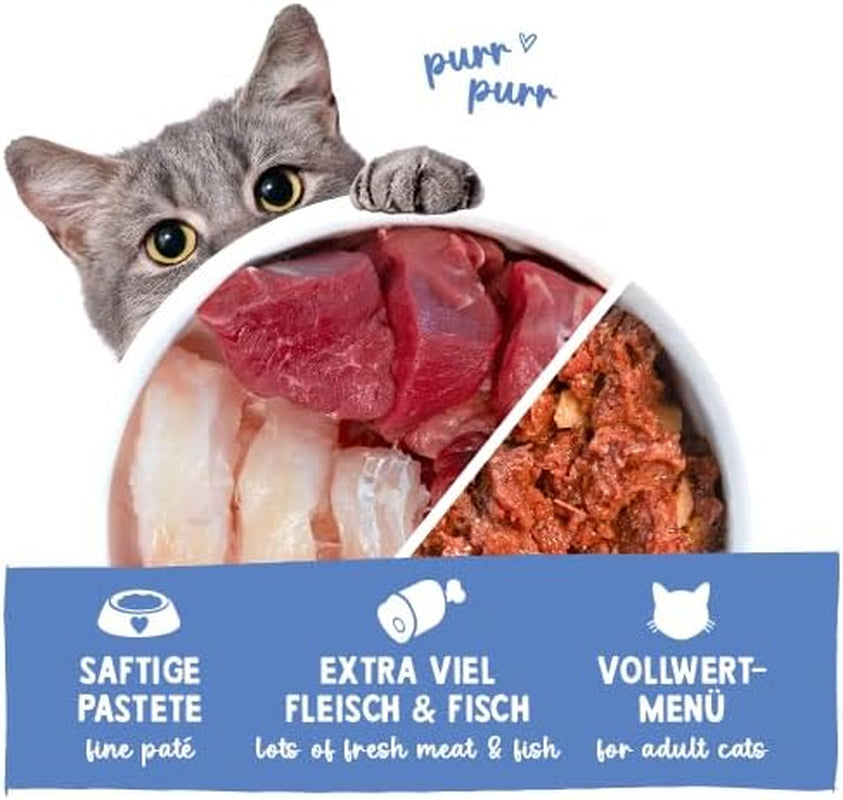 Recompensas de comida húmeda de trucha y carne Sanabelle | 6 x 195 g | 1,17 kilogramos
