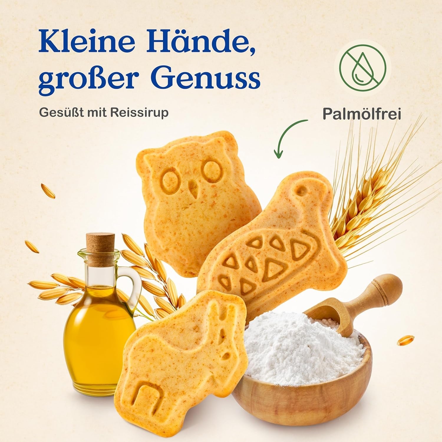 Alete Galletas Crujientes con Alac Ecológicas (4 x 125g) - Galletas Crujientes de Alac para bebés, sin aceite de palma, a partir de 10 meses