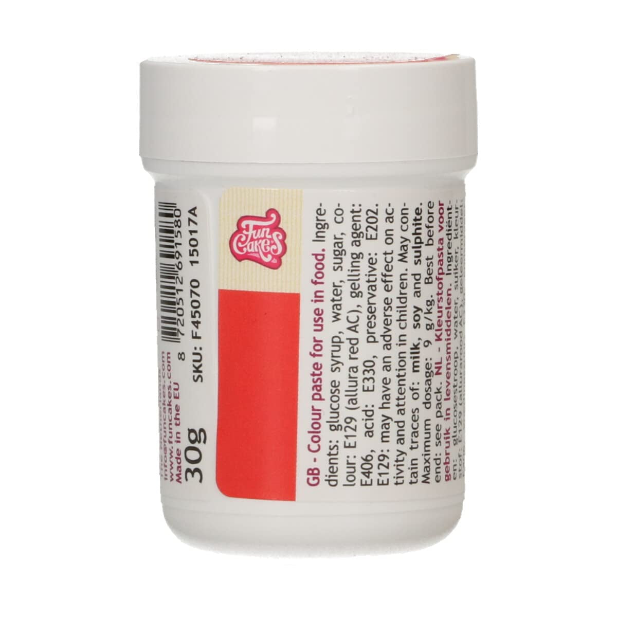 Colorante alimentario concentrado Funcakes Paste Color Royal Blue; para masa, nata, fondant, mazapán, masa, pasta para modelar y pasta de flores. Halal y Kosher. 30 gramos