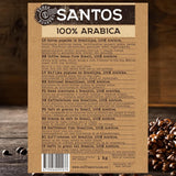 COFFEE CRUISE Santos Kaffeebohnen 1kg - Mittlere Röstung - Aroma Caramel - Für All Kaffeemaschinen - 100% Árabe