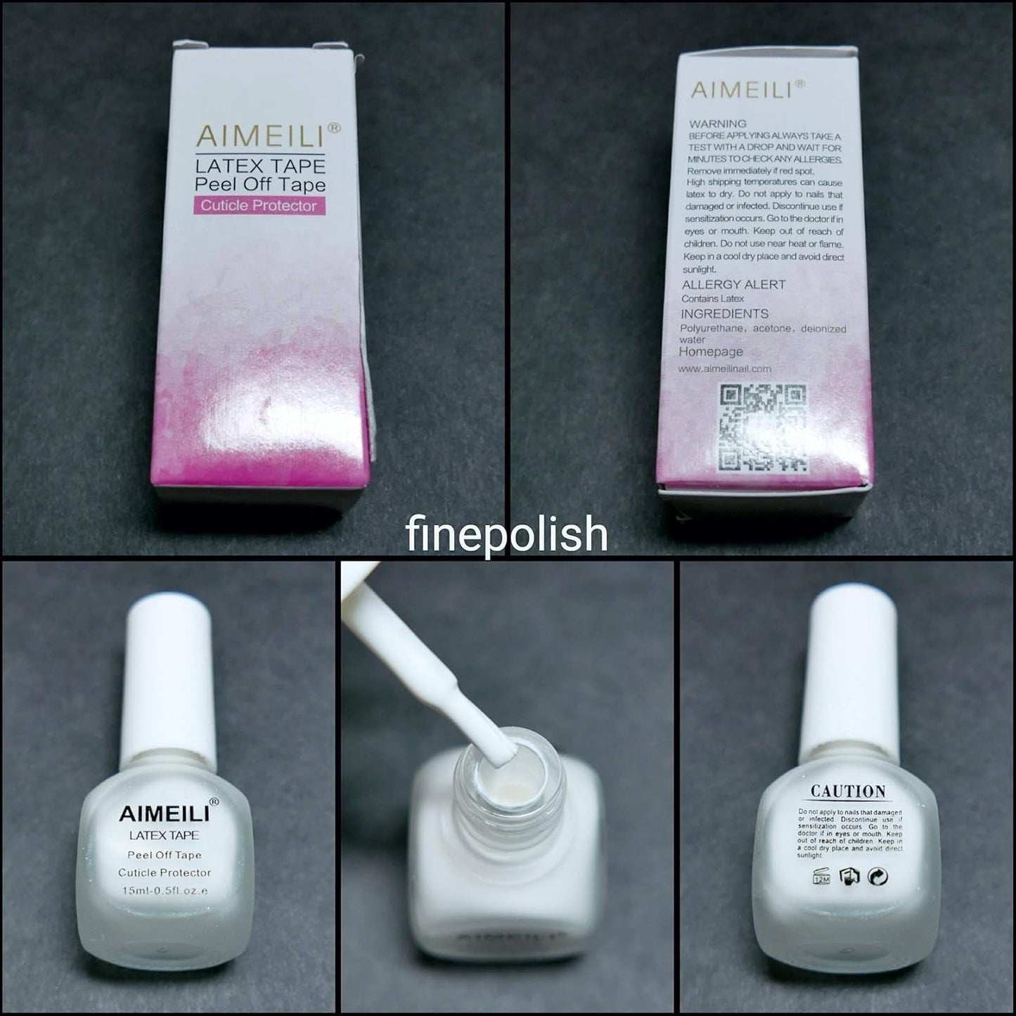 AIMEILI Cinta Despegable De Látex Nagelleck Korrektor Hautschutz Fingerschutz Para Nail Art Palisade Geruchlos Weiß 15Ml