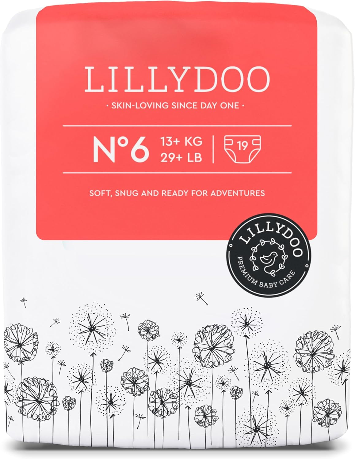 LILLYDOO Pañales para Bebé Respetuosos con la Piel - Tamaño 3 (6-10 kg), 29 Piezas, Protección Confiable contra Fugas, Suaves, Sin Fragancia y Sin Loción para Pieles Sensibles, Dermatológicamente Probados