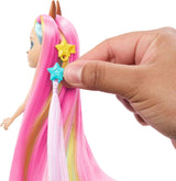 Muñecas Enchantimals, Muñeca de Pelo Sunshine Beach Deluxe y Amigo Animal, Muñeca Pequeña con Falda Desmontable y Accesorios, Regalos para Niños, HTJ70 Naty Shop Dolls