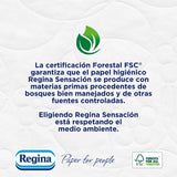 Regina Feeling - 42 rollos de papel higiénico, 175 hojas de tres capas, extracto de algodón natural y delicada fragancia, envases de plástico 60% reciclado, papel 100% certificado Fsc