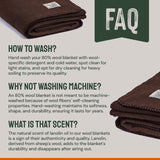 Manta de camping Woolly Mammoth Woolen Co., extra grande, lana merino. El equipo perfecto para exteriores para bushcraft, camping, trekking, senderismo, supervivencia o manta de cabina. Marrón, 168 X 228 Camas y mantas Woolly Mammoth Woolen Company