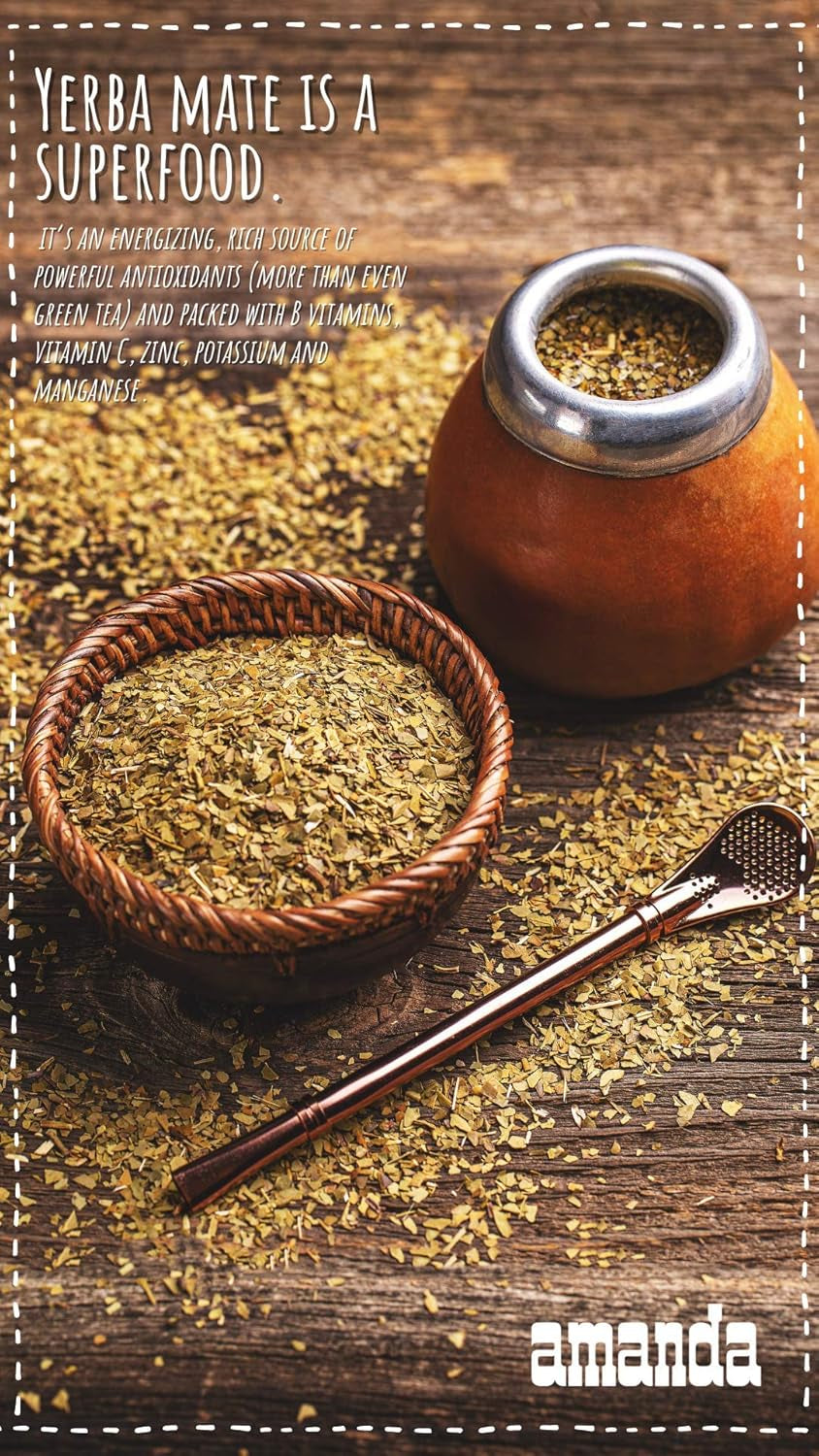 Elaborada Té Yerba Mate 500G | Té Mate Tradicional | Té Yerba Mate Elaborada Con Palo Hojas Sueltas 0,5 Kg