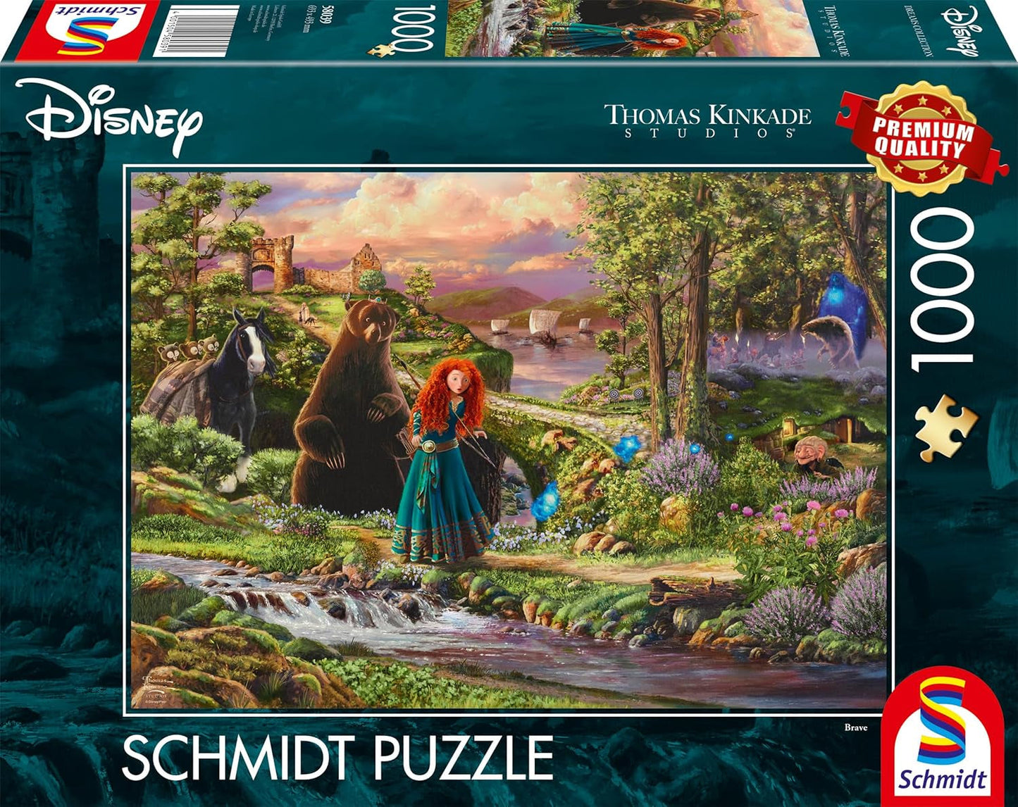 Schmidt Spiele 58039 Disney, Brave, Merida, Thomas Kinkade, rompecabezas de 1000 piezas, multicolor Puzzle Naty Shop Título predeterminado