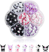 Pegatinas 3D para uñas de gato, purpurina para uñas, lentejuelas, pegatinas de resina para uñas, gemas para uñas, diamantes para decoración de uñas, incluida barra de cera para uñas con diamantes de imitación (gato colorido)