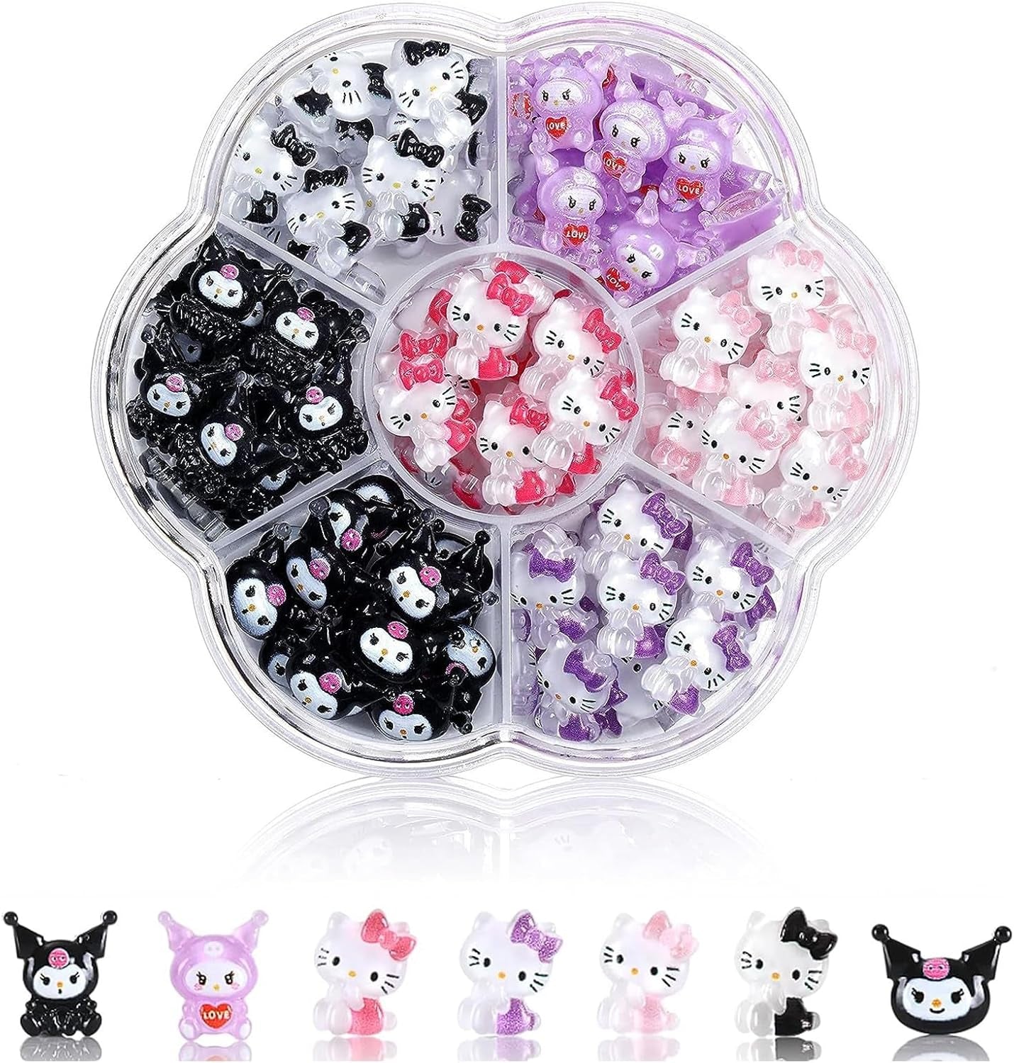 Pegatinas 3D para uñas de gato, purpurina para uñas, lentejuelas, pegatinas de resina para uñas, gemas para uñas, diamantes para decoración de uñas, incluida barra de cera para uñas con diamantes de imitación (gato colorido)