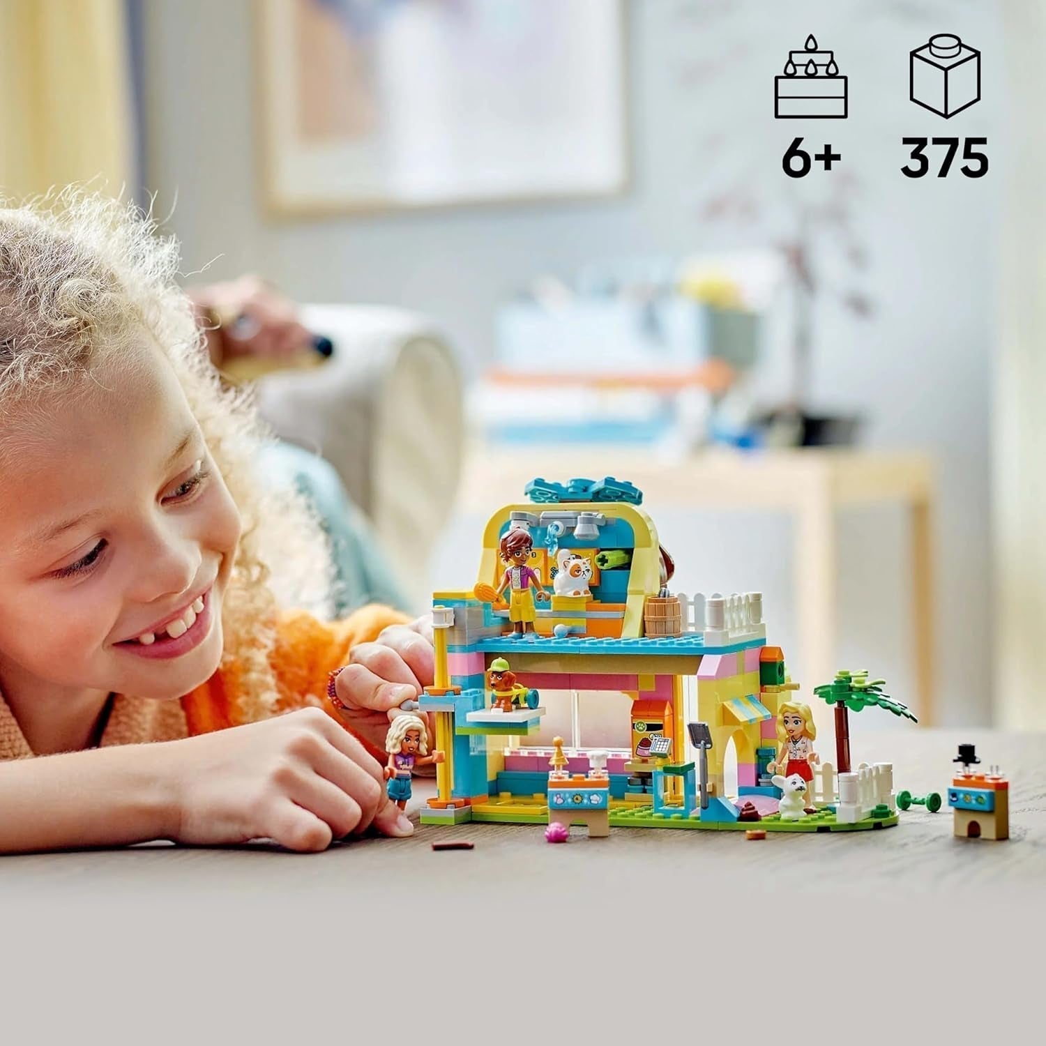 LEGO Friends Animal Accessories Store Set de juego de simulación Juguete educativo para niñas de 6 años 3 minifiguras y 3 figuras de animales Gato Perro Conejito Idea de regalo para niños 42650 Juegos de construcción Besuche den LEGO-Store