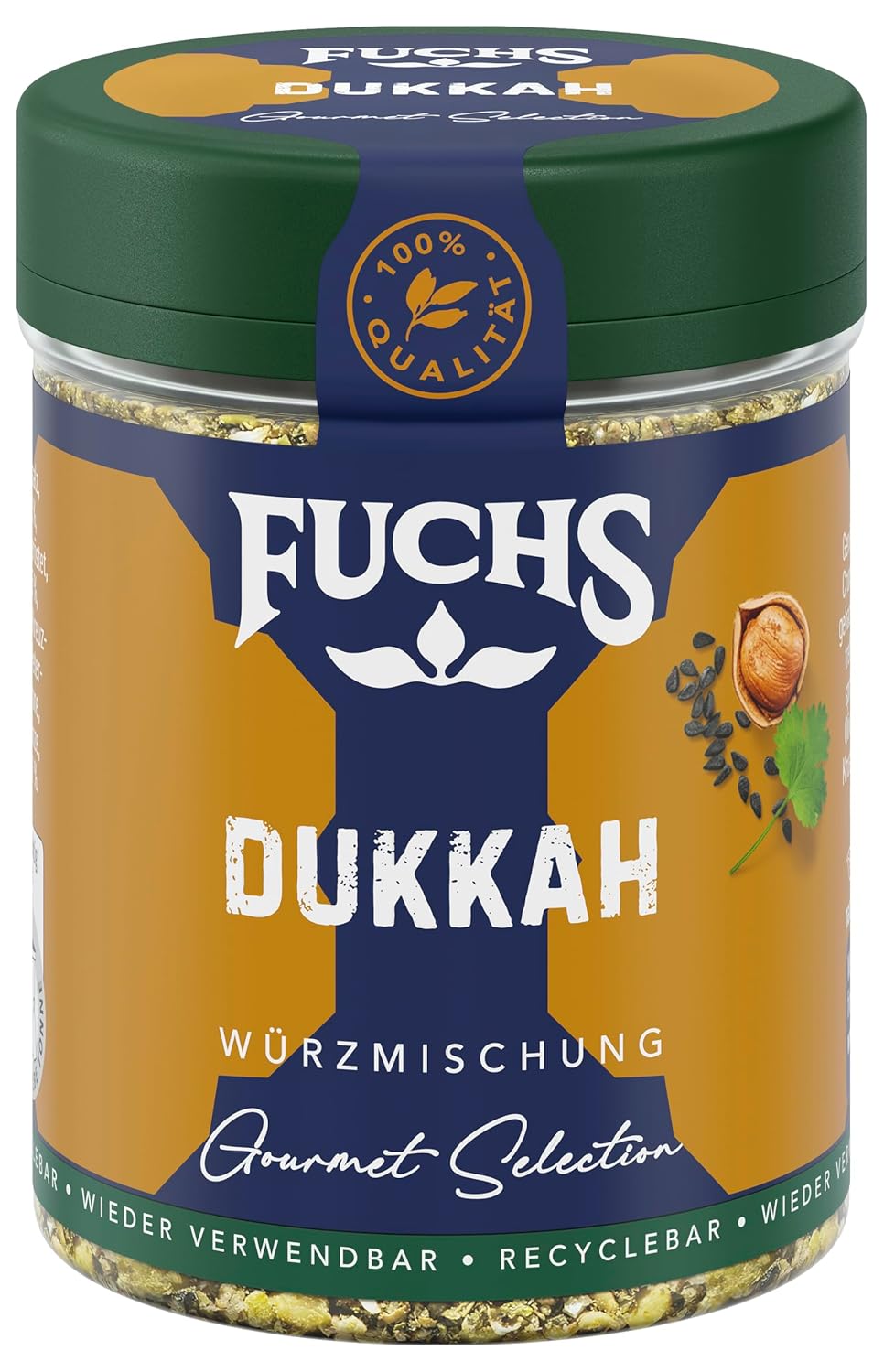 Fuchs Spices Gourmet Selection Medio Oriente/África - Mezcla de Especias para Cuscús y Bulgur Mezcla de Especias Recargable para Condimentar Platos de Bulgur Vegano 55g