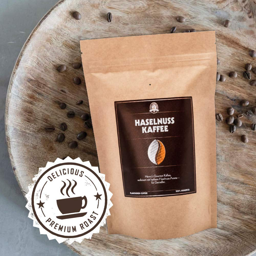 Henry's Hazelnut Coffee 1000g - Café gourmet refinado con los mejores sabores - tostado artesanal - granos de café premium