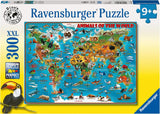 Ravensburger Puzzle para niños - 13257 Animales alrededor del mundo - Puzzle de mapamundi para niños a partir de 9 años, con 300 piezas en formato Xxl Puzzle Naty Shop Título predeterminado