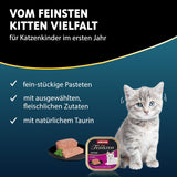 animonda Vom Feinsten Kitten Variedad para Gatitos (32 x 100g), comida húmeda sin cereales y sin azúcar para gatos jóvenes con ingredientes 100% frescos y cárnicos.