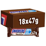 Barras de proteína Snickers con chocolate - Rico sabor con caramelo de avellana y turrón, paquete a granel 18x47g