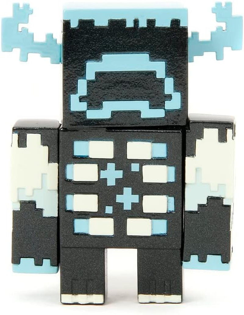Jada Toys Juego de Figuras Minecraft (4 Piezas) Hechas de Metal - Figuras Coleccionables Minecraft Caves & Cliffs (Steve, Alex, Creeper y Warden) Para Gamers y Coleccionistas 8+ 6cm Cada Figuras de Acción Naty Shop