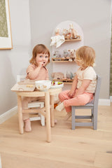 Sterntaler Vajilla de Porcelana Diseño Rústico - Vajilla con Base de Silicona Antideslizante y Desmontable - Vajilla para Bebés y Niños con Plato, Cuenco de 400ml y Taza de 200ml, Blanco
