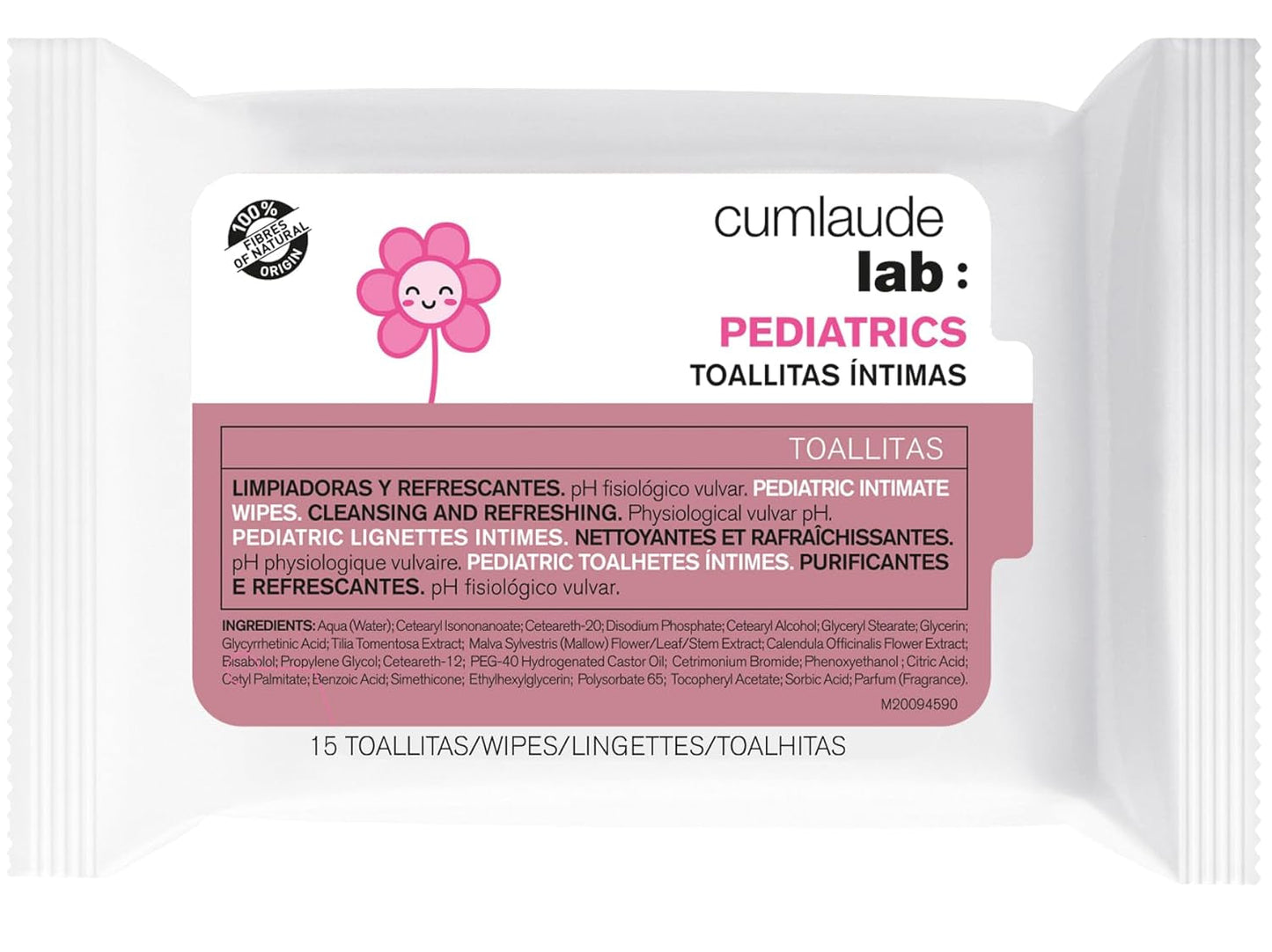 Toallitas íntimas de laboratorio para niños, 15 unidades, limpiadoras y refrescantes, valor de pH fisiológico