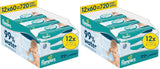 Pampers Toallitas para bebé con 99 % de agua, 12 paquetes de 60 toallitas cada uno = 720 toallitas para bebé, loción ligera con 99 % de agua