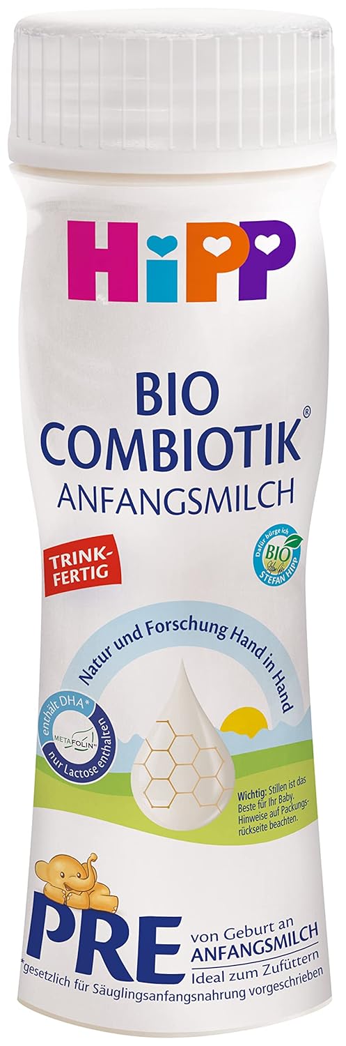 Leche de fórmula con leche ecológica Hipp PRE BIO Combiotik, pack de 4 (4 x 600g) Naty Shop