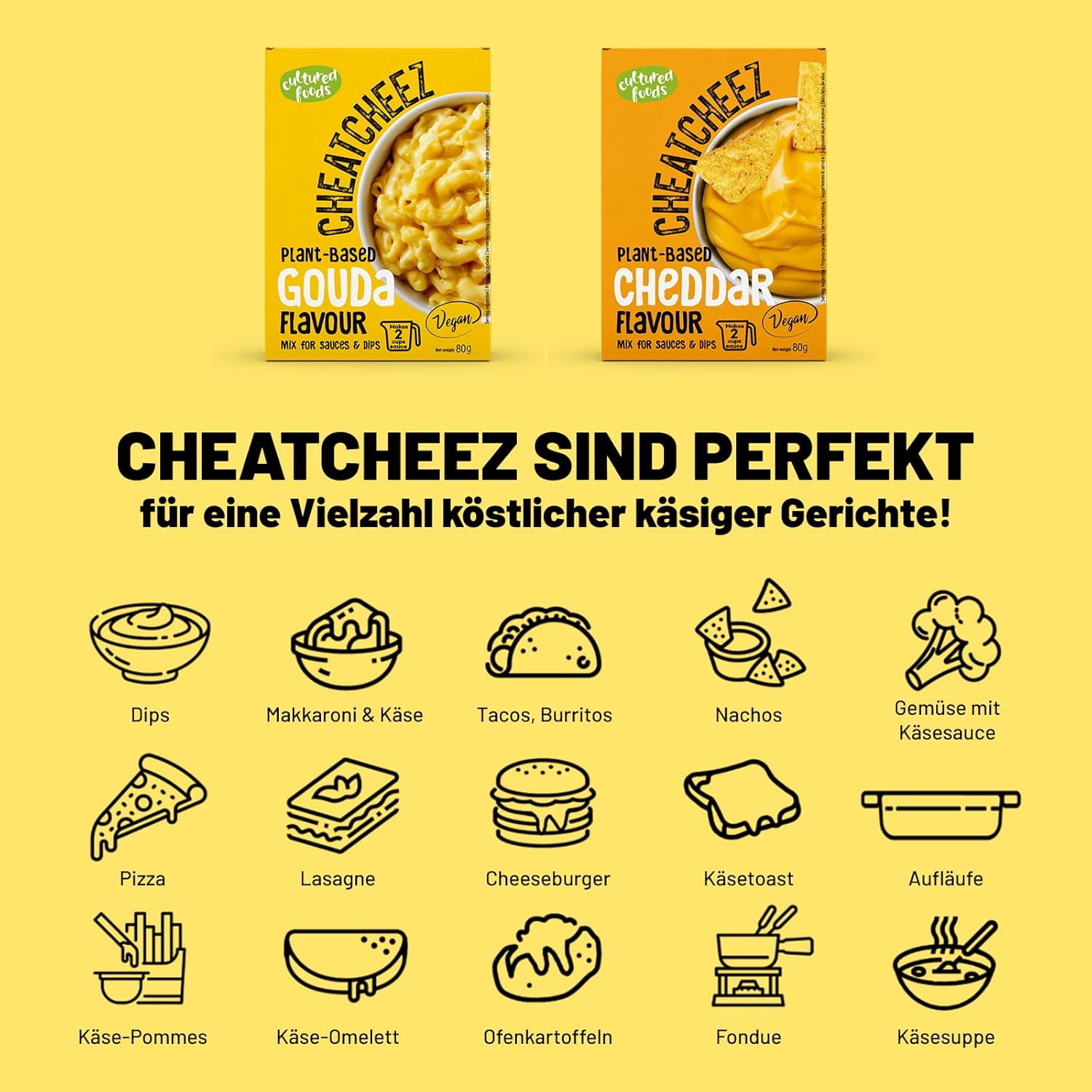 Cultured Foods CHEATCHEEZ Salsa Gouda Vegana - Sin Lactosa ni Gluten