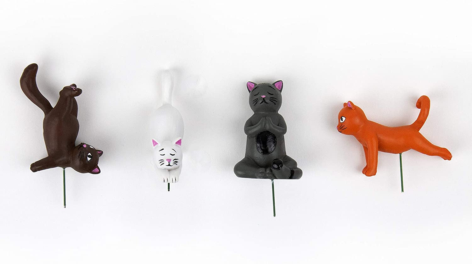 Gift Republic Mini Maceta Yoga Gatos, Multicolor, 1
