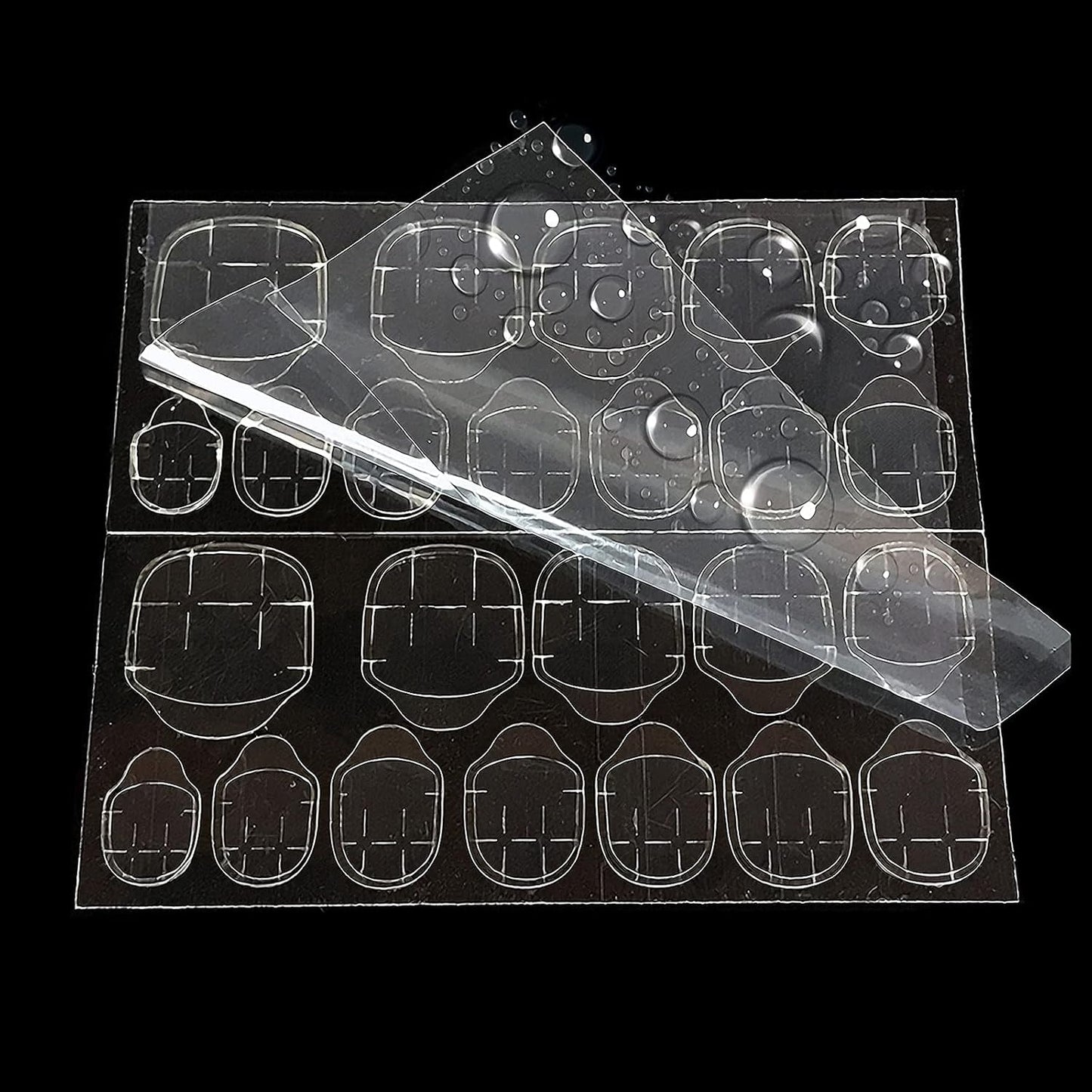 360 Uds. Tiras autoadhesivas transparentes para uñas, pegamento para uñas, tiras autoadhesivas de doble cara, decoración de manicura DIY transparente