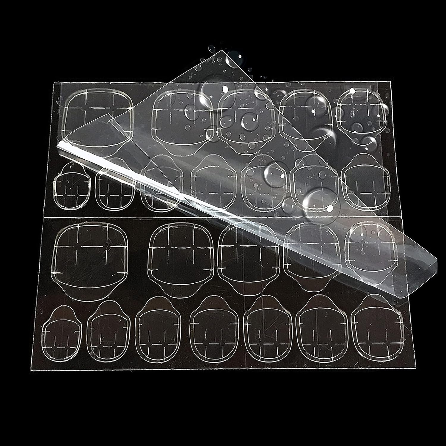 360 Uds. Tiras autoadhesivas transparentes para uñas, pegamento para uñas, tiras autoadhesivas de doble cara, decoración de manicura DIY transparente