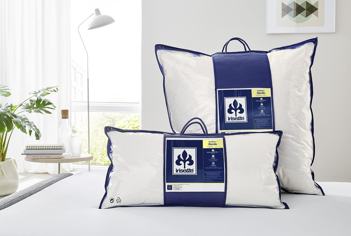 Almohada Micro Thermo Irisette - Made in Germany - Almohada con funda extraíble de microfibra suave, 40 X 80 Cm, certificado Ã-ko-Tex Almohadas estándar Naty Shop