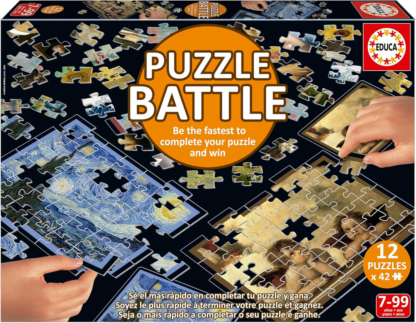 Educa - Rompecabezas de paisajes de batalla. Una auténtica batalla de piezas | Sé el primero en completar el rompecabezas para convertirte en el ganador. A partir de 7 años (20121) Puzzle Naty Tipo Tienda
