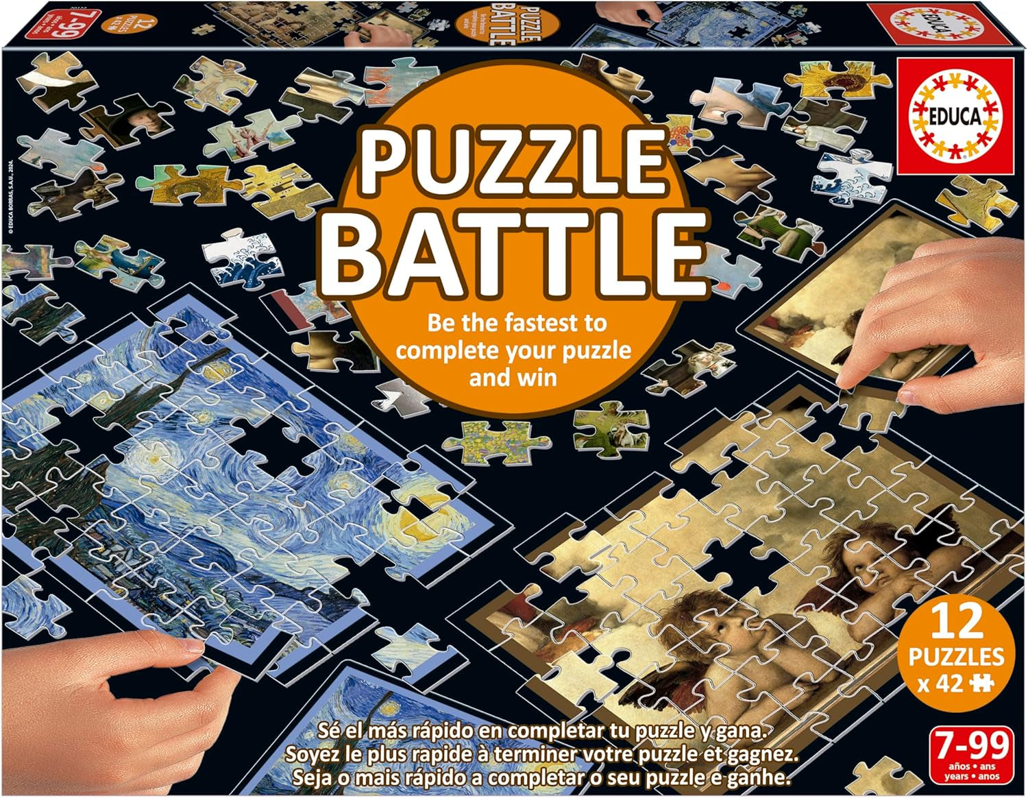 Educa - Rompecabezas de paisajes de batalla. Una auténtica batalla de piezas | Sé el primero en completar el rompecabezas para convertirte en el ganador. A partir de 7 años (20121) Puzzle Naty Tipo Tienda