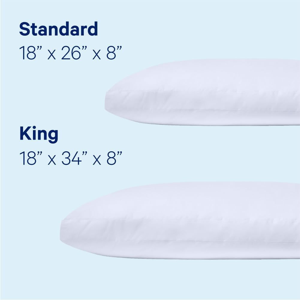Almohada para dormir Casper Sleep Essential, tamaño king, color blanco Naty Shop Standard Pillows
