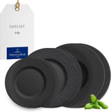 Villeroy & Boch - Vajilla Manufacture Rock, 6 Piezas, Vajilla para 2, Porcelana Premium, Negro