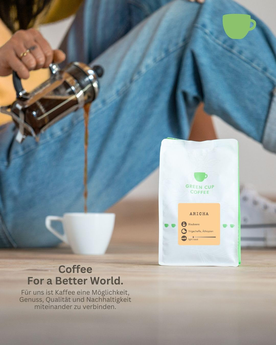 Café - Aricha I 100% Arábica I Café en grano 250g I Ideal para cafeteras automáticas, café filtrado y prensa francesa con sabores afrutados I Tueste ligero