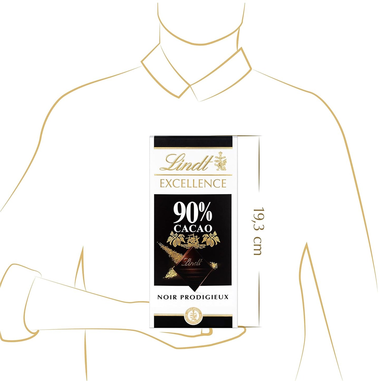 Lindt Excellence Barrita 78 Percent Cacao - Barrita Vegana Persistencia Intensidad Cacao 100g Ideal Regalo
