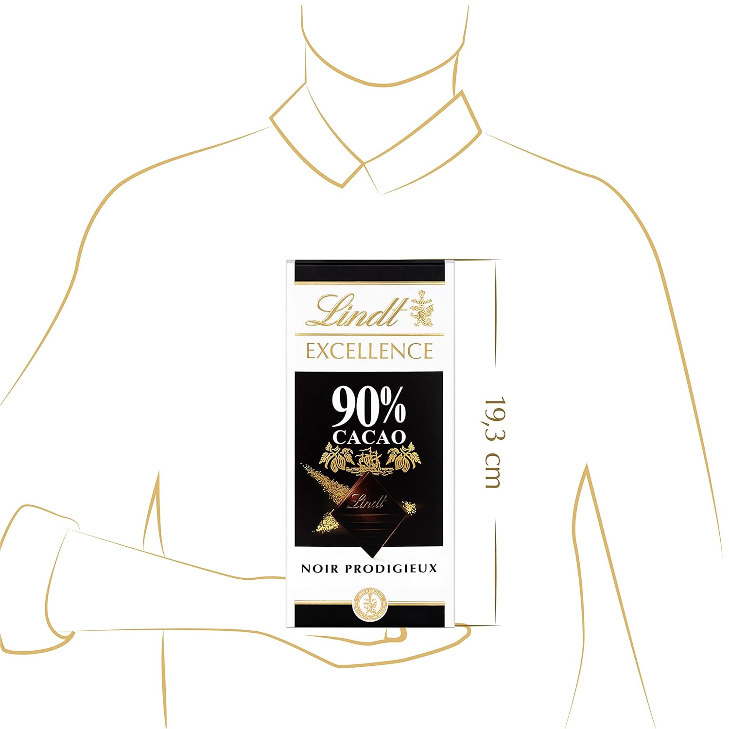 Lindt Excellence Barrita 78 Percent Cacao - Barrita Vegana Persistencia Intensidad Cacao 100g Ideal Regalo