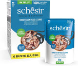 , Atún con pescado azul en gelatina, comida húmeda completa para gatos, en bolsita, con vitaminas adicionales, 100% natural, 6 x 85 g
