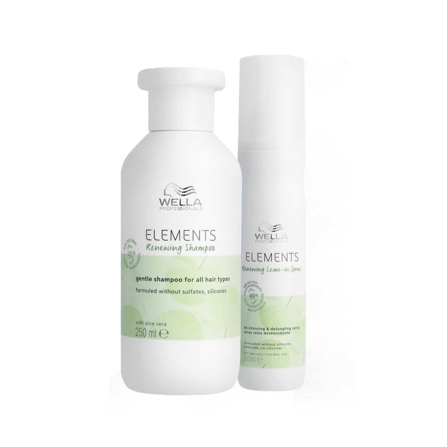Wella Professionals Elements - cuidado natural para cabello seco, dañado y cuero cabelludo sensible - acondicionador, mascarilla y spray sin enjuague con antioxidantes y esencia de oliva Naty Shop Spray Hair Mask 150ml