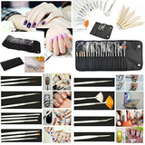 ® 20 X Pinceles Profesionales para Uñas, Gel, Pinceles para Pintar, Pinceles para Artistas, Kit de Pinceles para Uñas Francesas, Juego de Herramientas con Punta Puntiaguda, para Diseño de Uñas, Pintura, Patrón de Puntos, etc., con Bolsa