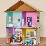 Baker Ross FN255 Mini kit de casa de muñecas de madera - Kit de casa de muñecas de 1 pieza para niños Kit de manualidades DIY