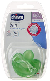 Chupete Chicco "Physio Soft", 12 meses+, silicona, una pieza, colores variados