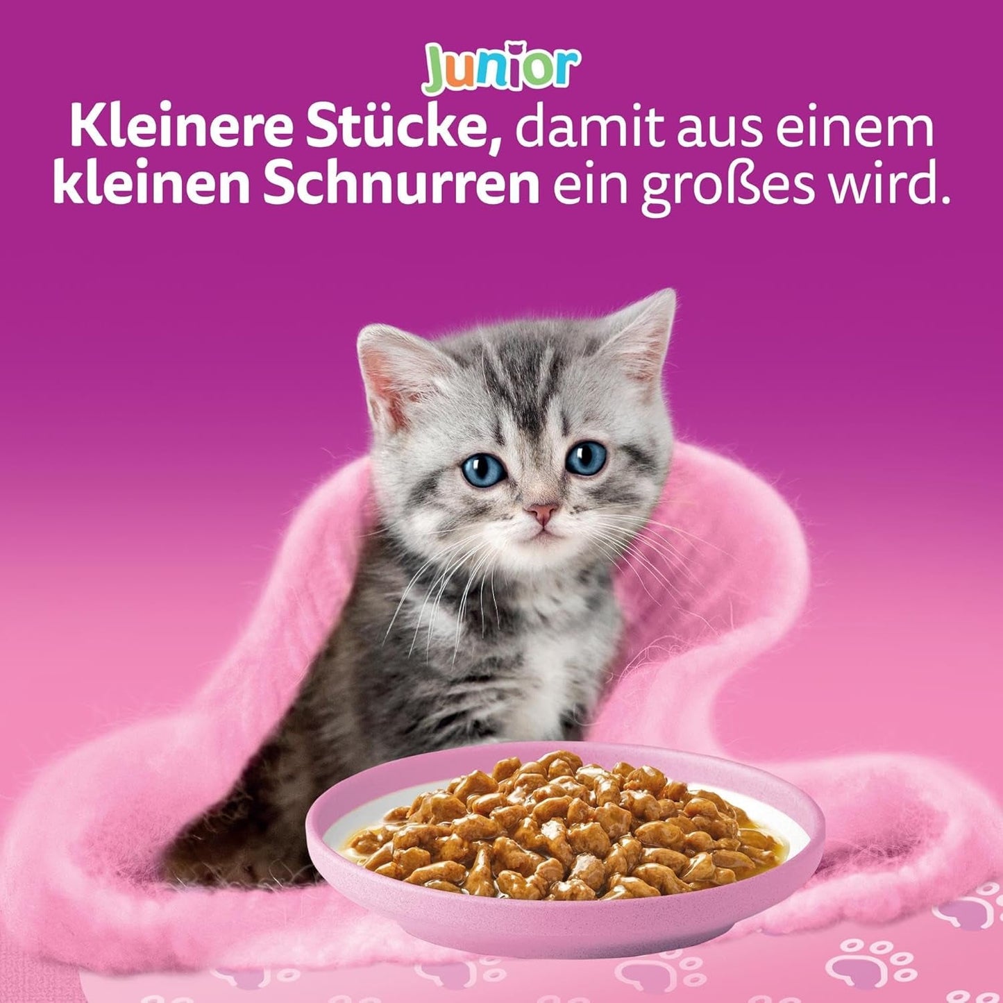 Whiskas Junior Classic Selection Comida húmeda para gatos en salsa, 48 sobres, 12 x 85 g (paquete de 4) - Comida húmeda de alta calidad para gatos en crecimiento, de 2 a 12 meses