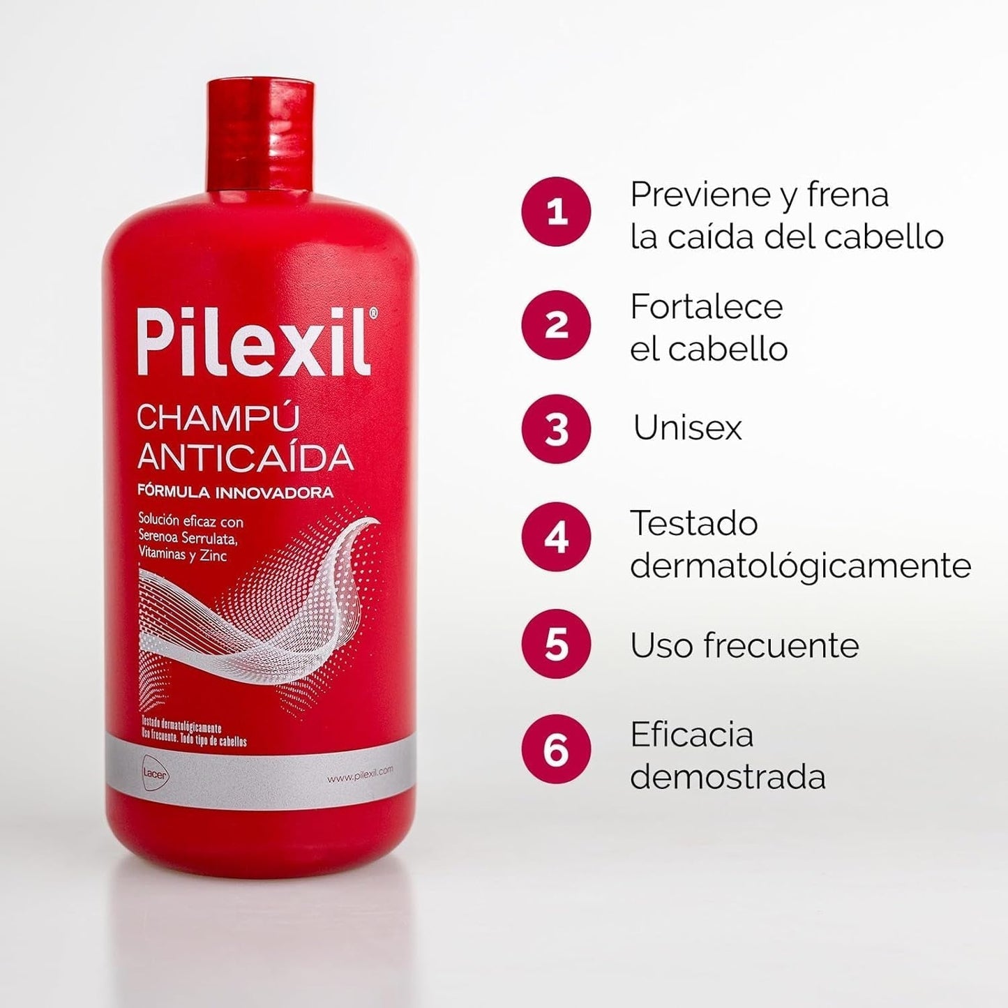 Lacer champú contra la caída del cabello 900 ml Lacer cuidado del cabello
