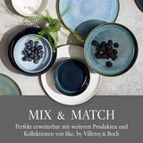 como. de Villeroy & Boch – Vajilla de algodón artesanal 4 teilig Weiß, Spülmaschinenfest, Mikrowellensicher, Geschirrset, Tafelservice Modern, Speiseteller, Tiefe Teller, Pottery-Look, Premium Porzellan
