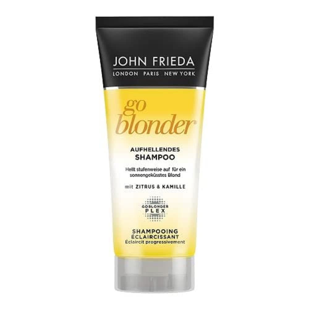 John Frieda Sheer Blonde Go Blonder Champú, 250 ml Ducha y Baño Naty Shop Set 6 x 50 ml