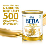 BEBA SUPREME JUNIOR 1 Plus - Bebida para niños a partir de 1 año, con complejo 6 HMO, sin lactosa, sin aceite de palma, sin aceite de pescado, comida para niños pequeños, leche en polvo para bebés, paquete de 6 (6 x 800g)