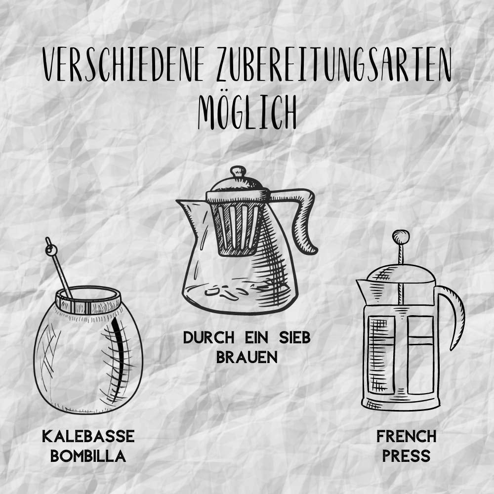 Mate orgánico cosechado tradicionalmente, secado sin humo | Mate Té Mas Guaraná BIO 200G | Hojas orgánicas a granel | Con Guaraná, Hojas De Menta, Limoncillo, Flores De Aciano