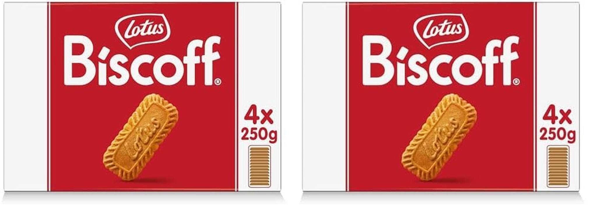 Loto Biscoff | Galletas Caramelizadas Originales | Sabor crujiente único | Vegano | Sin sabores ni colores añadidos | 4 x 250 g | 1 kg (paquete de 2)