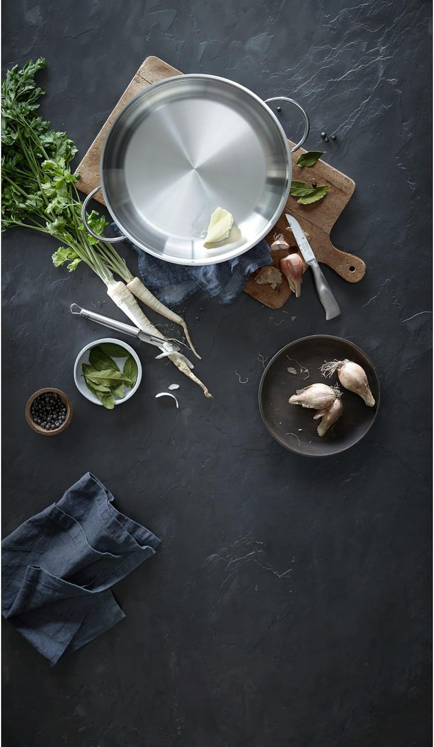 Sartén para servir/asar WMF Profi 28 cm inducción, sartén de acero inoxidable Cromargan, descubierta Ollas y sartenes Naty Shop